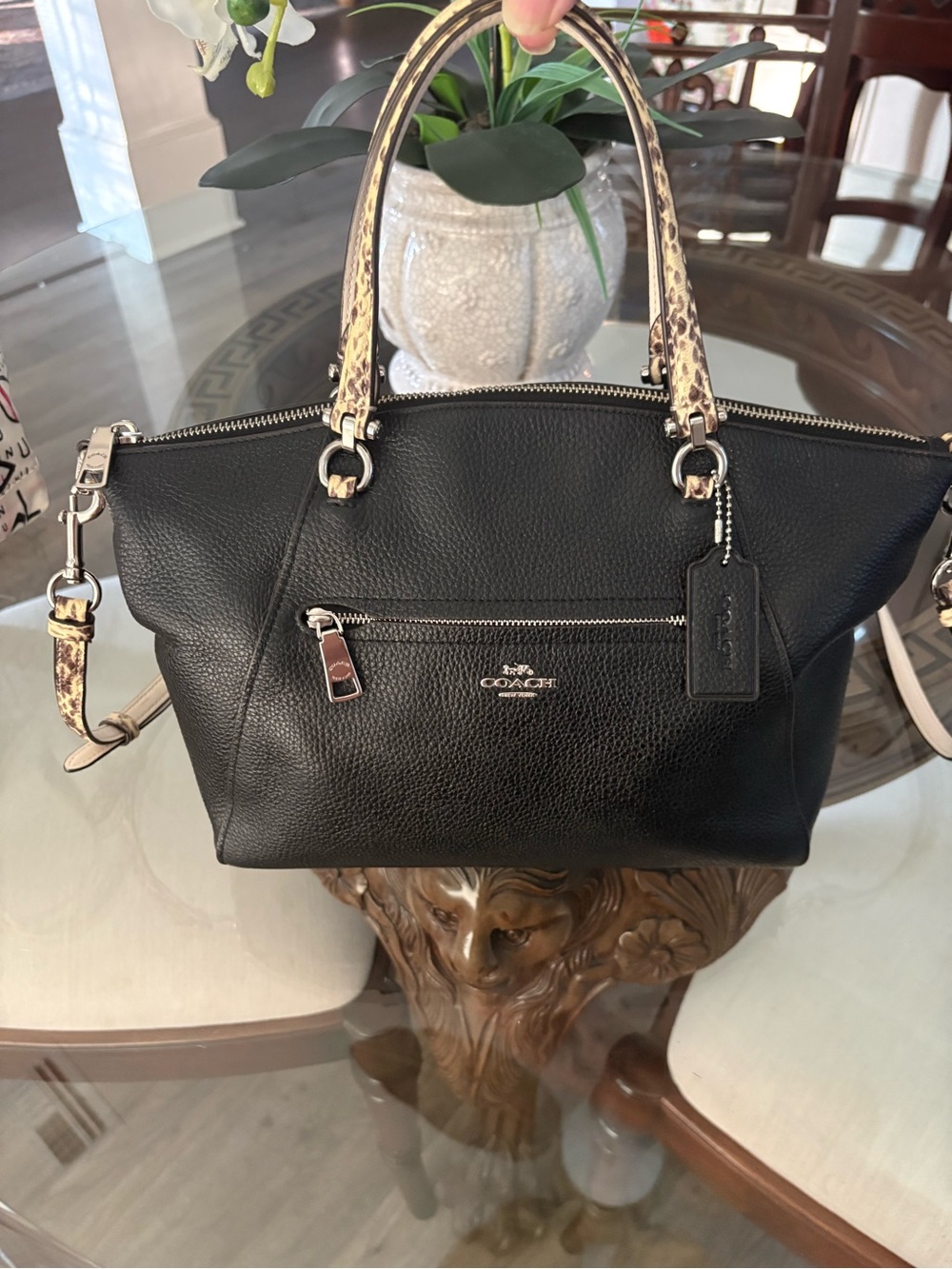 🖤🖤COACH PRARIE POLISHED PEBBLED LEATHER SATCHEL/CROSSBODY BAG!🖤🖤